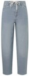s.Oliver 5-Pocket-Jeans Barrel Leg mit feinem Streifenmuster und Bindeband