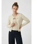 ONLY Strickjacke ONLJESSIE LS ONE STRING CARDIGA KNT beige L (40)