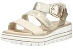 Remonte Remonte Sandalen Leder Keilsandalette beige|goldfarben 36 EU