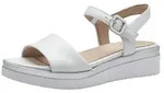 Tamaris WIDE FIT comfortFit, Removable Sock aus Leder Plateausandaletten comfortFit