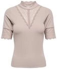 ONLY Spitzenshirt ONLTILDE HIGHNECK S/S TOP JRS NOOS