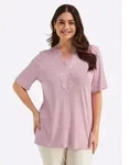 Sheego T-Shirt Halbarmshirt Kurzarm rosa 40/42 EU