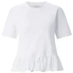 RICHROYAL T-Shirt mit tollem Volant, aus reiner Baumwolle