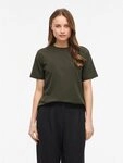 Vila Kurzarmshirt VINORA S/S T-SHIRT - NOOS Baumwollmischung, regular fit