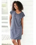 Vivance Dreams Nachthemd mit Sommer-Statementdruck blau 40/42