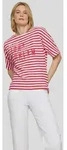 Rabe Rundhalsshirt im Streifen-Look und mit Glitzer-Druck orange 36 EU