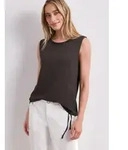 STREET ONE Shirttop aus stretchigem Viskosematerial braun 34 EU