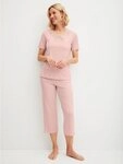 CALIDA Capri-Pyjama Elegant Dreams (2 tlg) aus weicher Single-Jersey-Qualit&auml;t,