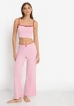 LSCN by LASCANA Pyjama (2 tlg) mit Kontrast-H&auml;kelkanten