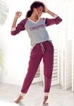 KangaROOS Pyjama (Set, 2 tlg) mit kontrastfarbenen Raglan&auml;rmeln