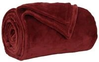 vidaXL Bett&uuml;berwurf &Uuml;berwurfdecke Bordeauxrot 150 x 200 cm Fleece