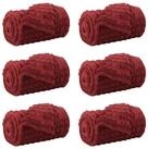 vidaXL Bett&uuml;berwurf Wohndecken 6 pcs Bordeauxrot 240 x 220 cm Fleece