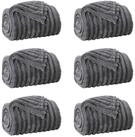 vidaXL Bett&uuml;berwurf Wohndecken 6 pcs Dunkelgrau 150 x 130 cm Fleece