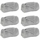 vidaXL Bett&uuml;berwurf Wohndecken 6 pcs Grau 130 x 150 cm Fleece