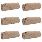 vidaXL Bett&uuml;berwurf Wohndecken 6 pcs Kamel 210 x 140 cm Fleece