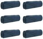 vidaXL Bett&uuml;berwurf Wohndecken 6 pcs Marineblau 210 x 140 cm Fleece