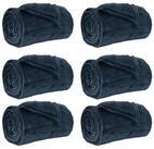 vidaXL Bett&uuml;berwurf Wohndecken 6 pcs Marineblau 220 x 240 cm Fleece
