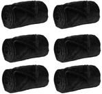 vidaXL Bett&uuml;berwurf Wohndecken 6 pcs Schwarz 130 x 150 cm Fleece