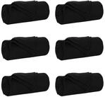 vidaXL Bett&uuml;berwurf Wohndecken 6 pcs Schwarz 170 x 130 cm Fleece