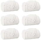 vidaXL Bett&uuml;berwurf Wohndecken 6 pcs Wei&szlig; 200 x 150 cm Fleece
