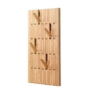 HOME DELUXE Garderobe Garderobenpaneel QUEST 55 x 4 x 105 cm, Aus Kautschukbaum,
