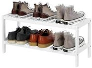 SONGMICS Schuhregal, Schuhregal Bambus Schuhablage mit 2 Ebenen