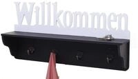 MCW Garderobenpaneel MCW-D41-w, 4 Haken, Ablagefl&auml;che, Kleiderhaken individuell