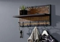 Massivmoebel24 Wandgarderobe NATURE OF SPIRIT, Wandgarderobe Altholz 61x14x31...