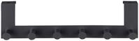 WENKO Hakenleiste T&uuml;rgarderobe Celano, 6 Haken, f&uuml;r T&uuml;rfalzst&auml;rken bis 2 cm,