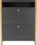 Woodman Schuhbank Charis, im skandinavian Design, Holzfurnier aus Eiche,