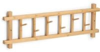 Zeller Present Garderobenleiste Wandgarderobe, Bambus, hochwertiges Material, 6...