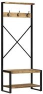 vidaXL Regal Kleiderst&auml;nder 80x40x190 cm Raues Massivholz, 1-tlg.