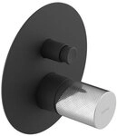 Sapho Duscharmatur ULTRATAP Unterputz-Duscharmatur, 2 Weg, Schwarz matt/Chrom