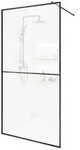 HOME DELUXE Duschwand Duschabtrennung BAKI Schwarz 2 Raster,