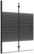 vidaXL Eckdusche, Faltbare Duschkabine ESG 100x140 cm Schwarz