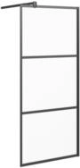 vidaXL Duschwand Duschwand f&uuml;r Walk-In Dusche 80x195 cm ESG Mattiert Schwarz