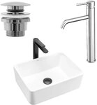 wohnwerk.idee Aufsatzwaschbecken Waschbecken Keramik Wei&szlig; Klein G&auml;ste WC...