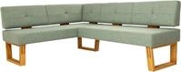 OTTO home Eckbank Ponza Polsterbank, Esszimmerbank, mit Massivholzgestell,