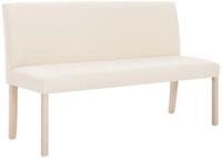 vidaXL Sitzbank, Bank 139,5 cm Cremewei&szlig; Polyester
