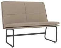 vidaXL Sitzbank, Bank Cappuccino-Braun 100x75x76 cm Kunstleder