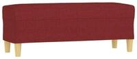 vidaXL Sitzbank Sitzbank Weinrot 100x35x41 cm Stoff