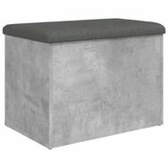 vidaXL Sitzbank, Bank mit Stauraum Betongrau 62x42x45 cm Holzwerkstoff