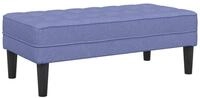 vidaXL Sitzbank Bank mit Kissen Jeans blau 113 x 57 x 39 cm Stoff (1-St)