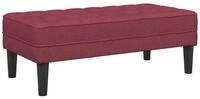 vidaXL Sitzbank Bank mit Kissen Weinrot 113 x 57 x 39 cm Stoff (1-St)