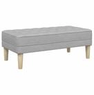 vidaXL Sitzbank Bank mit Kissen Wolkengrau 113 x 57 x 39 cm Stoff (1-St)