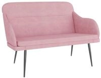 vidaXL Sitzbank Sitzbank Rosa 110x76x80 cm Samt