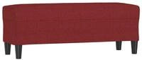 vidaXL Sitzbank Sitzbank Weinrot 100x35x41 cm Stoff