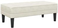 vidaXL Sitzbank Bank mit Kissen Creme 113 x 57 x 39 cm Samt (1-St)