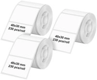 Olympia Etiketten Etiketten (Rolle) 40 x 30 mm Thermodirekt Papier Wei&szlig; 3 St.
