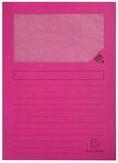 EXACOMPTA Organisationsmappe 4x Pack 100 Fenstermappen, A4, 160g, plastikfrei,